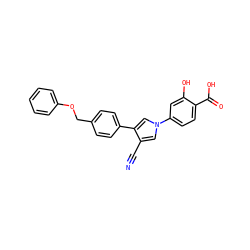 N#Cc1cn(-c2ccc(C(=O)O)c(O)c2)cc1-c1ccc(COc2ccccc2)cc1 ZINC000142281572