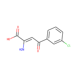 N/C(=C\C(=O)c1cccc(Cl)c1)C(=O)O ZINC000100771886