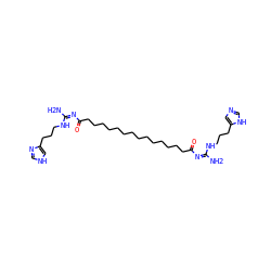 N/C(=N/C(=O)CCCCCCCCCCCCCCC(=O)/N=C(/N)NCCCc1cnc[nH]1)NCCCc1c[nH]cn1 ZINC000095555738