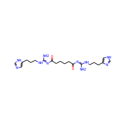 N/C(=N\C(=O)CCCCC(=O)/N=C(\N)NCCCc1cnc[nH]1)NCCCc1c[nH]cn1 ZINC000095552563