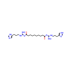 N/C(=N\C(=O)CCCCCCCCC(=O)/N=C(\N)NCCCc1cnc[nH]1)NCCCc1c[nH]cn1 ZINC000095556120
