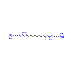 N/C(=N\C(=O)CCCCCCCCC(=O)/N=C(\N)NCCCc1ncn[nH]1)NCCCc1ncn[nH]1 ZINC000095552806