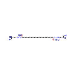 N/C(=N\C(=O)CCCCCCCCCCCCCCCCCCCCC(=O)/N=C(\N)NCCCc1cnc[nH]1)NCCCc1c[nH]cn1 ZINC000095557191