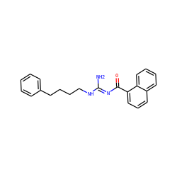 N/C(=N\C(=O)c1cccc2ccccc12)NCCCCc1ccccc1 ZINC000026942196
