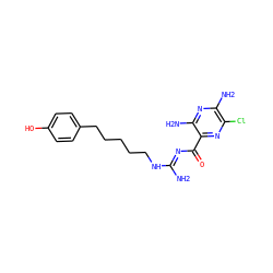 N/C(=N\C(=O)c1nc(Cl)c(N)nc1N)NCCCCCc1ccc(O)cc1 ZINC000035901963