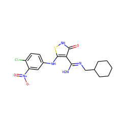 N/C(=N\CC1CCCCC1)c1c(Nc2ccc(Cl)c([N+](=O)[O-])c2)s[nH]c1=O ZINC000034802622