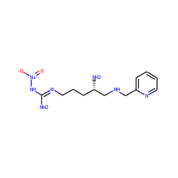 N/C(=N\CCC[C@H](N)CNCc1ccccn1)N[N+](=O)[O-] ZINC000013517997