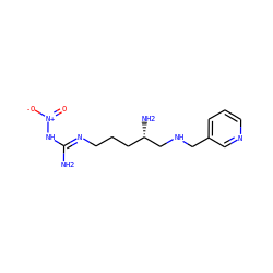 N/C(=N\CCC[C@H](N)CNCc1cccnc1)N[N+](=O)[O-] ZINC000013518000