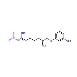 N/C(=N\CCC[C@H](N)CNc1cccc(N)c1)N[N+](=O)[O-] ZINC000013517957