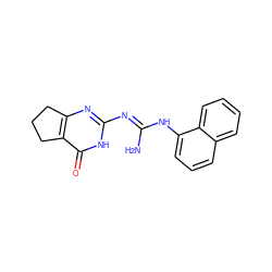N/C(=N\c1nc2c(c(=O)[nH]1)CCC2)Nc1cccc2ccccc12 ZINC000002484475