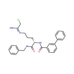 N/C(CCl)=N/CCC[C@H](NC(=O)c1cccc(-c2ccccc2)c1)C(=O)NCc1ccccc1 ZINC000199566133