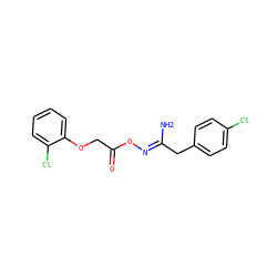 N/C(Cc1ccc(Cl)cc1)=N\OC(=O)COc1ccccc1Cl ZINC000004901430