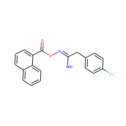 N/C(Cc1ccc(Cl)cc1)=N\OC(=O)c1cccc2ccccc12 ZINC000004690333