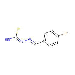 N/C(S)=N/N=C/c1ccc(Br)cc1 ZINC000005257527