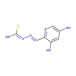 N/C(S)=N/N=C/c1ncc(N)cc1N ZINC000013756696