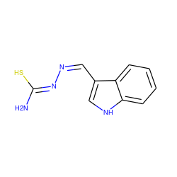 N/C(S)=N/N=C\c1c[nH]c2ccccc12 ZINC000015988076
