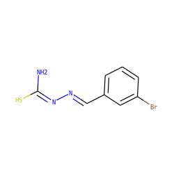 N/C(S)=N\N=C\c1cccc(Br)c1 ZINC000013522815