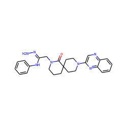 N/N=C(/CN1CCCC2(CCN(c3cnc4ccccc4n3)CC2)C1=O)Nc1ccccc1 ZINC000096173160