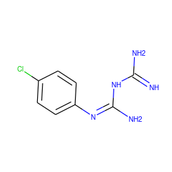 N=C(N)N/C(N)=N\c1ccc(Cl)cc1 ZINC000013467525