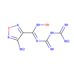 N=C(N)NC(=N)N=C(NO)c1nonc1N ZINC000653780498