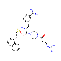 N=C(N)NCCC(=O)N1CCN(C(=O)[C@H](Cc2cccc(C(=N)N)c2)NS(=O)(=O)CCc2cccc3ccccc23)CC1 ZINC000036107722