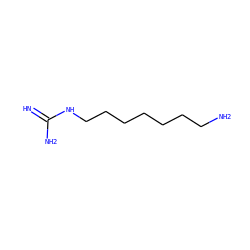 N=C(N)NCCCCCCCN ZINC000005828553