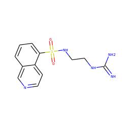 N=C(N)NCCNS(=O)(=O)c1cccc2cnccc12 ZINC000002170223