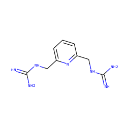 N=C(N)NCc1cccc(CNC(=N)N)n1 ZINC000000112064