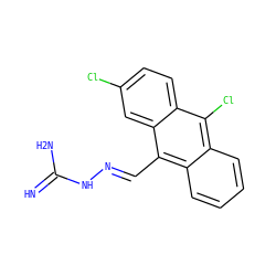 N=C(N)NN=Cc1c2ccccc2c(Cl)c2ccc(Cl)cc12 ZINC000253907889