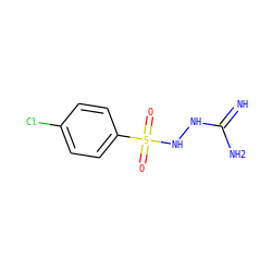 N=C(N)NNS(=O)(=O)c1ccc(Cl)cc1 ZINC000006322270