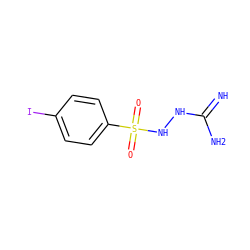 N=C(N)NNS(=O)(=O)c1ccc(I)cc1 ZINC000013808141