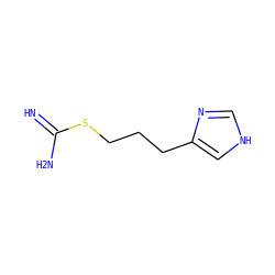N=C(N)SCCCc1c[nH]cn1 ZINC000014979641