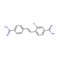 N=C(N)c1ccc(/C=C/c2ccc(C(=N)N)cc2O)cc1 ZINC000000001547