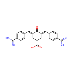 N=C(N)c1ccc(/C=C2\CC(C(=O)O)C/C(=C\c3ccc(C(=N)N)cc3)C2=O)cc1 ZINC000013803386