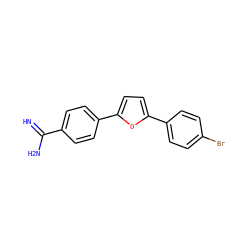N=C(N)c1ccc(-c2ccc(-c3ccc(Br)cc3)o2)cc1 ZINC000653706707