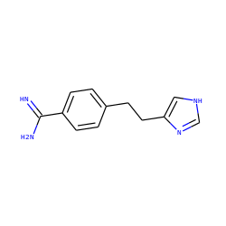N=C(N)c1ccc(CCc2c[nH]cn2)cc1 ZINC000026379099