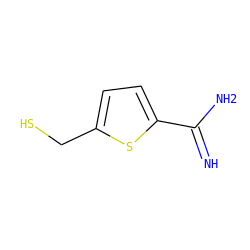 N=C(N)c1ccc(CS)s1 ZINC000028009963