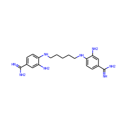N=C(N)c1ccc(NCCCCCNc2ccc(C(=N)N)cc2N)c(N)c1 ZINC000005161681