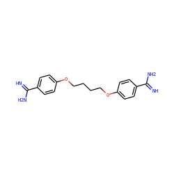 N=C(N)c1ccc(OCCCCOc2ccc(C(=N)N)cc2)cc1 ZINC000003785147