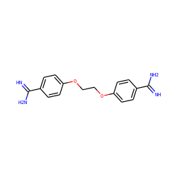 N=C(N)c1ccc(OCCOc2ccc(C(=N)N)cc2)cc1 ZINC000006092671