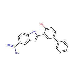 N=C(N)c1ccc2[nH]c(-c3cc(-c4ccccc4)ccc3O)cc2c1 ZINC000653833343