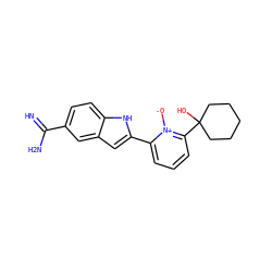 N=C(N)c1ccc2[nH]c(-c3cccc(C4(O)CCCCC4)[n+]3[O-])cc2c1 ZINC000473153704