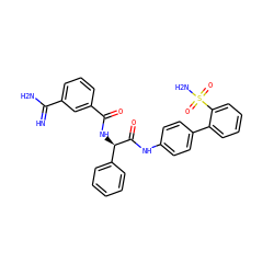 N=C(N)c1cccc(C(=O)N[C@@H](C(=O)Nc2ccc(-c3ccccc3S(N)(=O)=O)cc2)c2ccccc2)c1 ZINC000026736738
