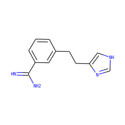 N=C(N)c1cccc(CCc2c[nH]cn2)c1 ZINC000026377269