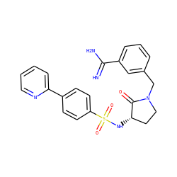 N=C(N)c1cccc(CN2CC[C@H](NS(=O)(=O)c3ccc(-c4ccccn4)cc3)C2=O)c1 ZINC000013800321