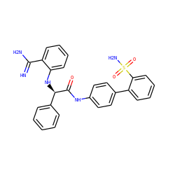 N=C(N)c1ccccc1N[C@@H](C(=O)Nc1ccc(-c2ccccc2S(N)(=O)=O)cc1)c1ccccc1 ZINC000064527184