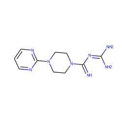 N=C(N=C(N)N)N1CCN(c2ncccn2)CC1 ZINC000215533471