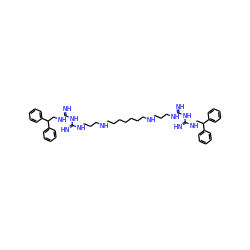 N=C(NCCCNCCCCCCCNCCCNC(=N)NC(=N)NCC(c1ccccc1)c1ccccc1)NC(=N)NCC(c1ccccc1)c1ccccc1 ZINC000095541593