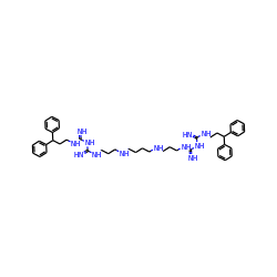N=C(NCCCNCCCCNCCCNC(=N)NC(=N)NCCC(c1ccccc1)c1ccccc1)NC(=N)NCCC(c1ccccc1)c1ccccc1 ZINC000037858556