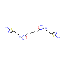 N=C(NCCCc1cnc(N)s1)NC(=O)CCCCCCC(=O)/N=C(\N)NCCCc1cnc(N)s1 ZINC000095554340